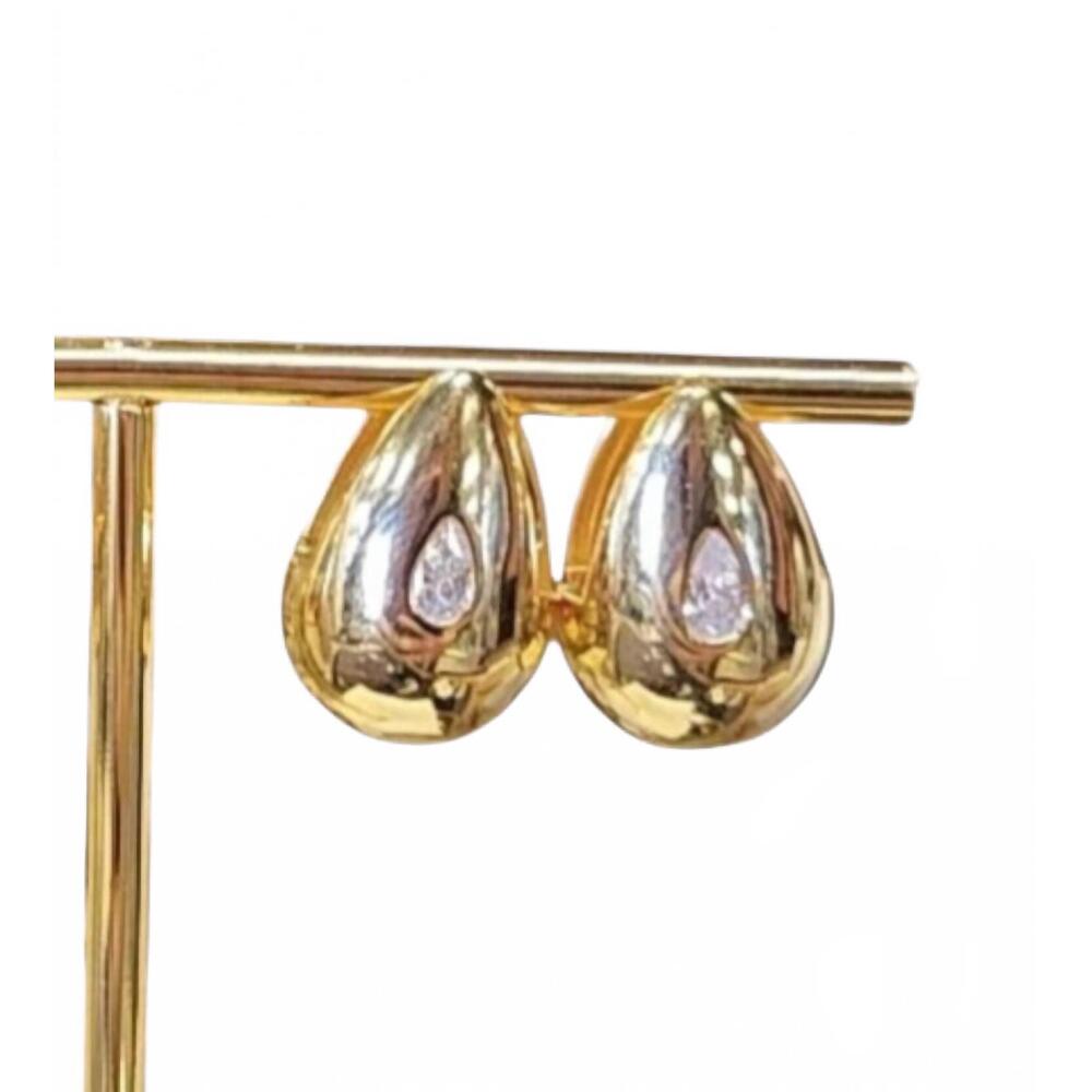 NEW THEIA women's madison huggie earrings in clear